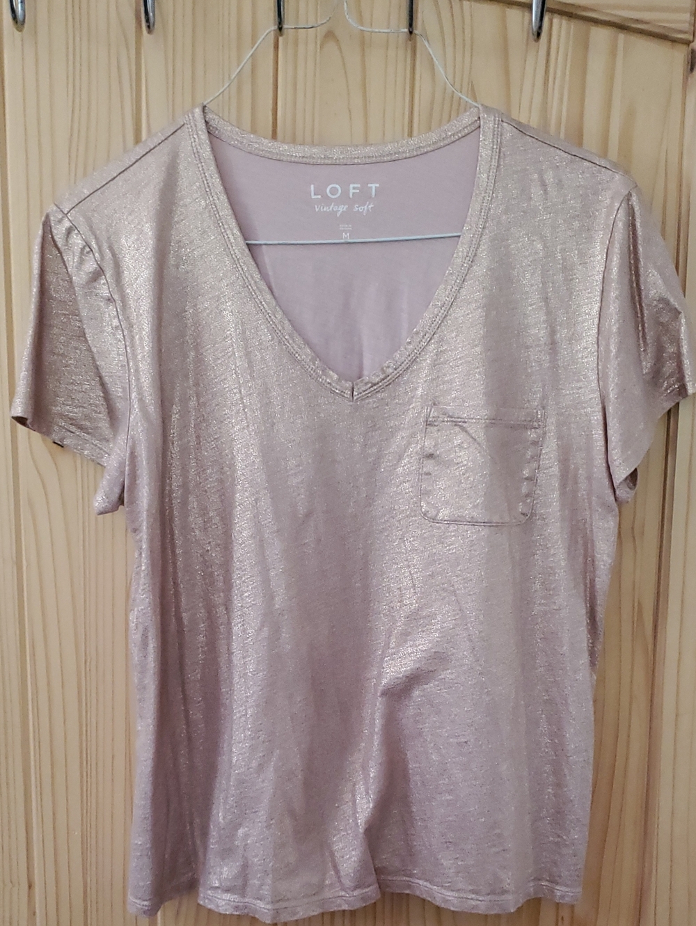 Loft Rose Gold Shimmet Tshirt